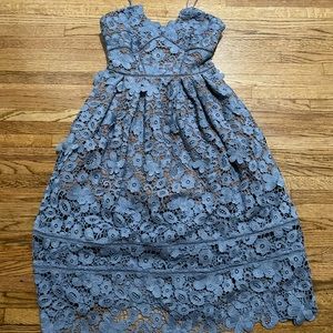 Blue lace dress